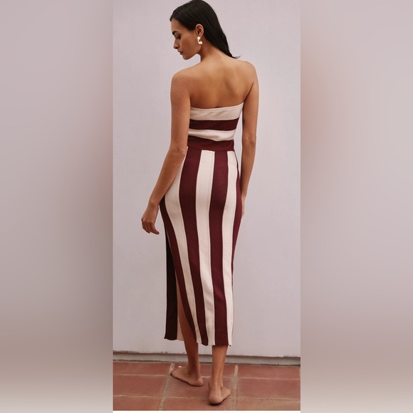 Celandine Anthropologie Strapless Cutout Knit Midi Dress - Picture 2 of 6